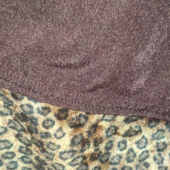 ---  Brown and Animal Print Cardigan Size Medium - Picture 5 of 5